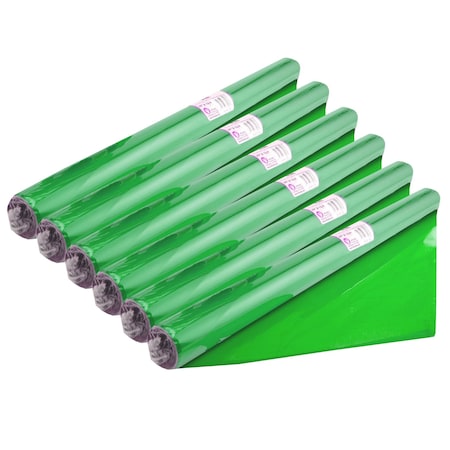 Hygloss Products Cello-Wrap Roll, Green, 20in x 12.5ft, PK6 71503